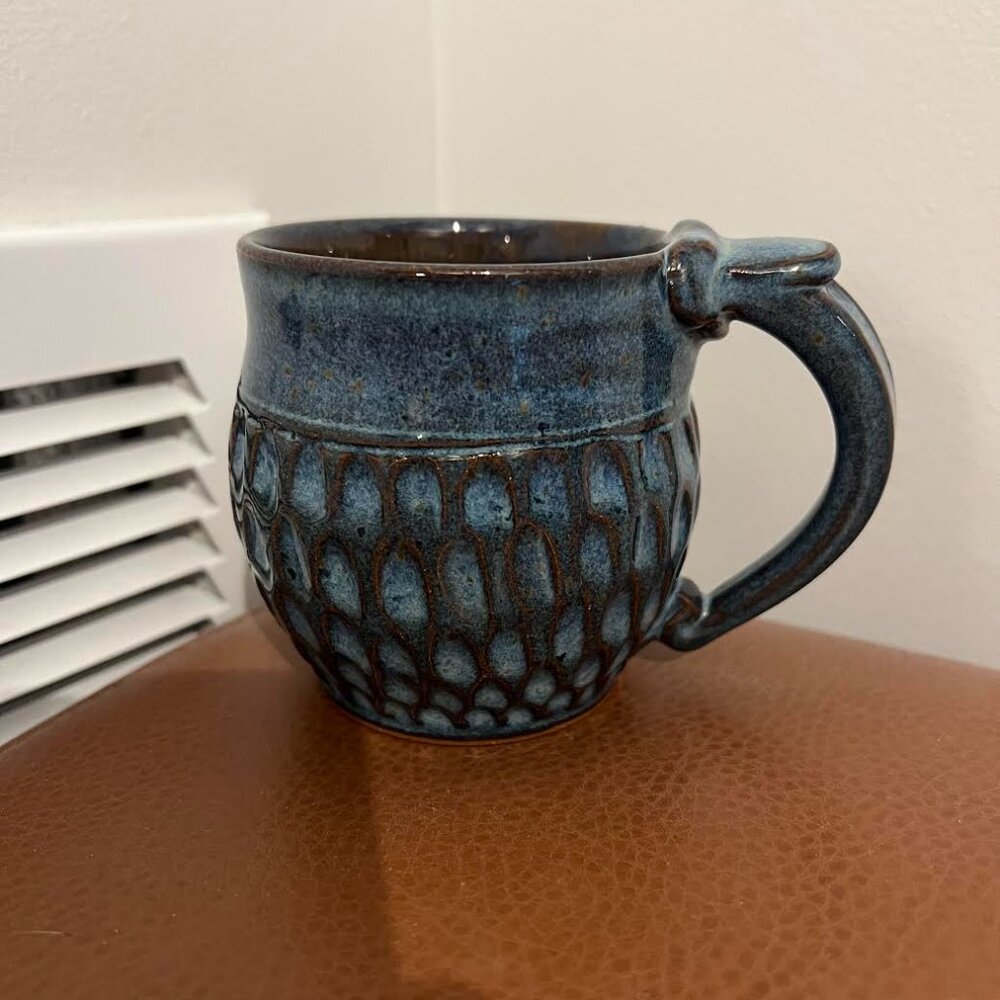 Handcrafted Blue Artisan Mug Mermaid
